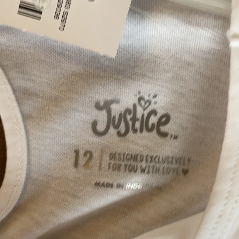 NWT! Justice holiday shirt, size 10 and 12